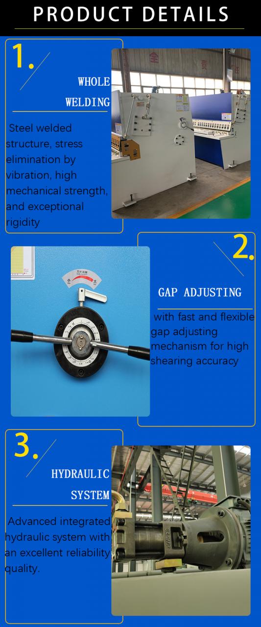 Hydraulické nůžky na gilotinu Qc12y 8 * 6000 mm Gilotina Průmyslový plech Hliník Nerezová ocel Řezací nůžky M