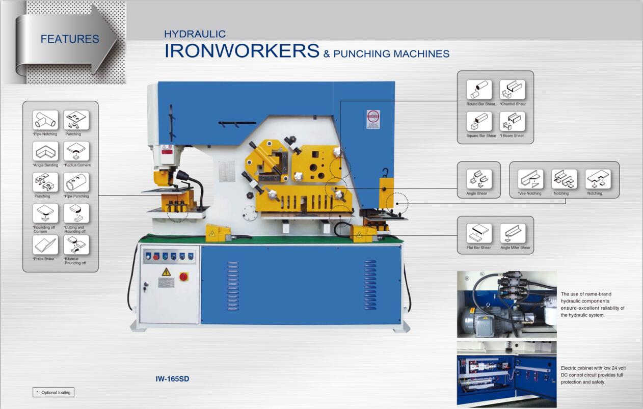 Kovové hydraulické IronWorker stroj děrování a stříhání stroje